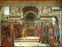 Angel Appearing to Zacharias - Domenico Ghirlandaio