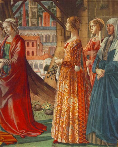 Giovanna Tornabuoni and Her Accompaniment, c.1488 - Доменико Гирландайо