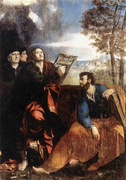 Sts John and Bartholomew with Donors, 1527 - Dosso Dossi