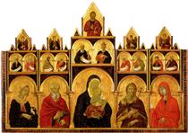 The Madonna and Child with Saints - Duccio