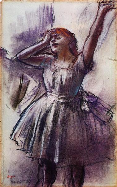Dancer with Left Arm Raised, 1887 - Edgar Degas