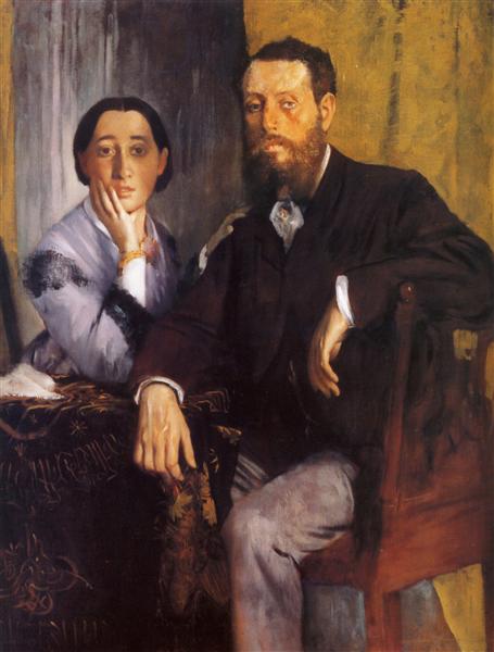 Edmond and Thérèse Morbilli, 1865 - Едґар Деґа