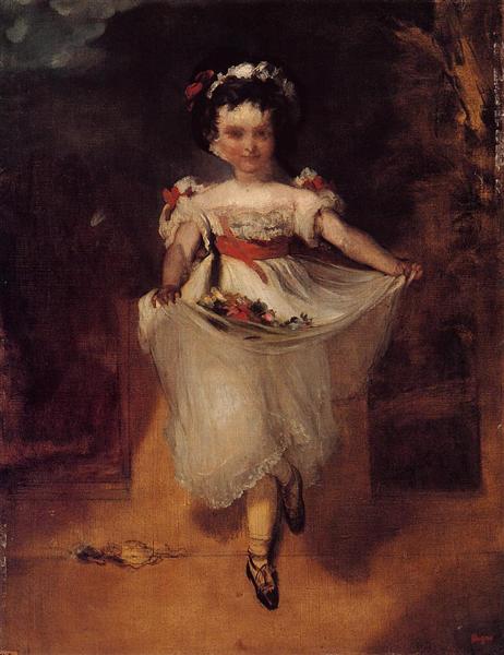 Девочка, несущая цветы в фартуке, c.1860 - c.1862 - Эдгар Дега