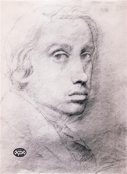 Study for the Self Portrait, 1855 - Едґар Деґа