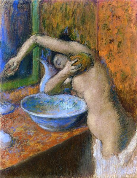 Женщина за туалетом, c.1892 - Эдгар Дега