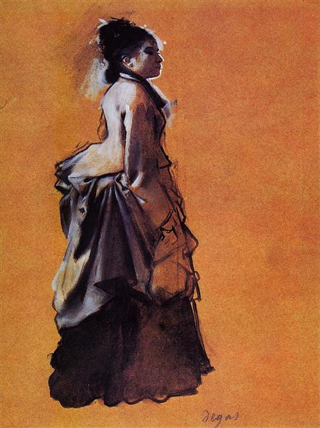 Молодая женщина в выходном платье, 1872 - Эдгар Дега