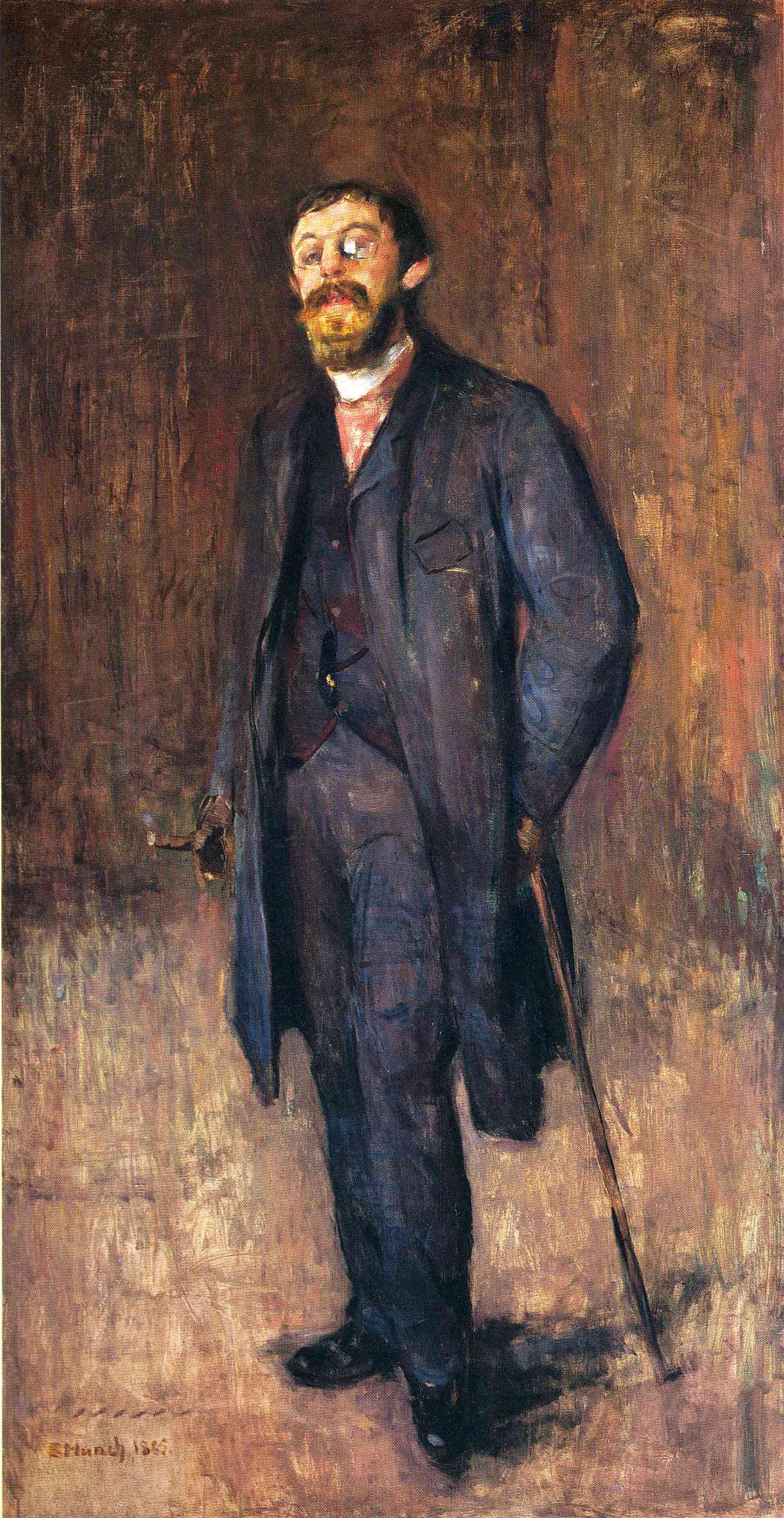 Portrait of the Painter Jensen Hjell, 1885 - Edvard Munch - WikiArt.org