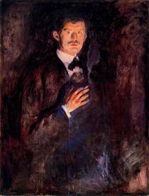Autoportrait à la cigarette - Edvard Munch