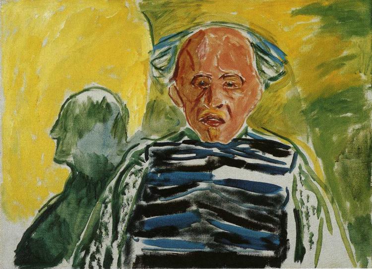 Self-Portrait with Striped Pullover, 1940 - 1944 - Edvard Munch