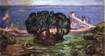 Arbres sur la plage - Edvard Munch