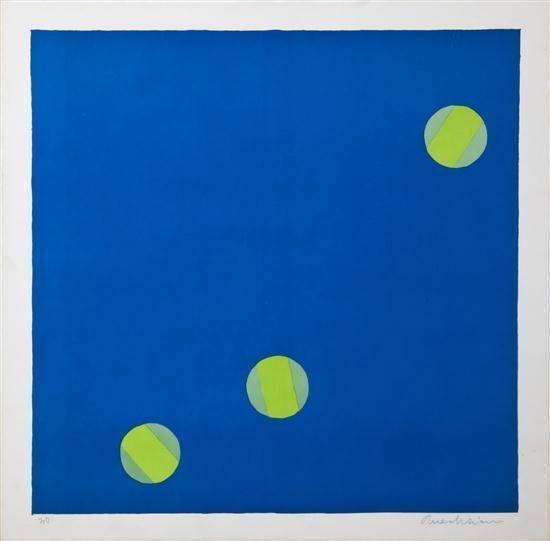 Untitled (blue with green circles), 1964 - Эдуард Аведисян