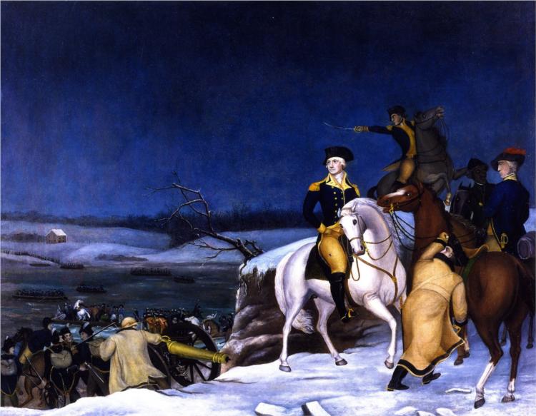 Washington at the Delaware, 1849 - Эдвард Хикс
