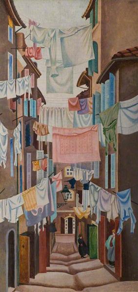 Rue Fontaine de Caylus, Marseilles, France, 1924 - Эдуард Уодсворт