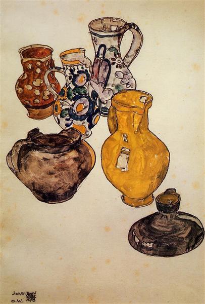 Ceramics, 1918 - Egon Schiele