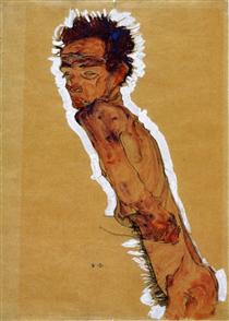 Self Portrait Nude - Egon Schiele