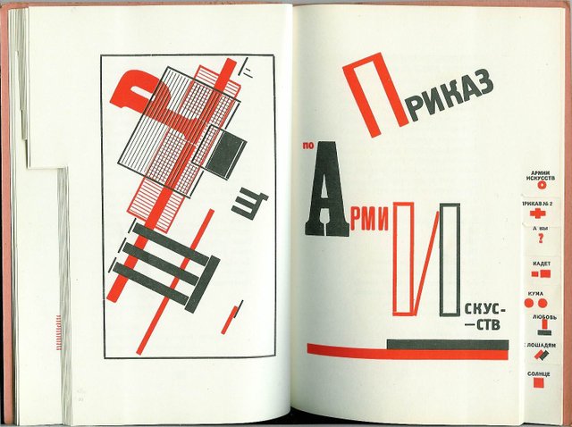 Illustration to 'For the voice' by Vladimir Mayakovsky, 1920 - El Lissitzky