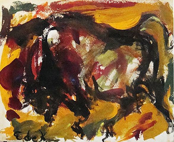 Standing Bull, 1957 - Elaine de Kooning
