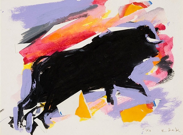 Untitled (Bull), 1973 - 伊萊恩·德·庫寧
