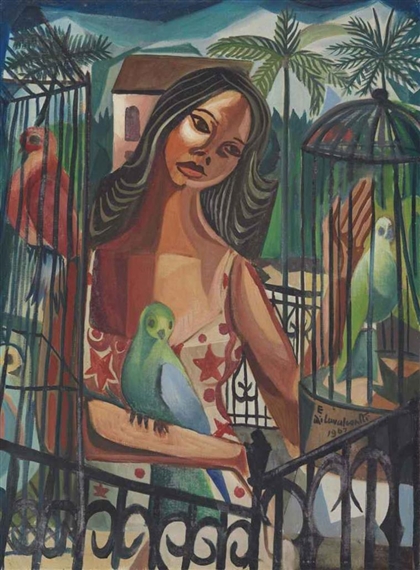 Mulata e Pássaros, 1967 - Ди Кавальканти