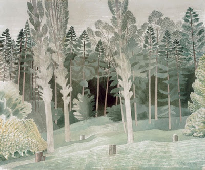 Lombardy Poplars, 1935 - Eric Ravilious