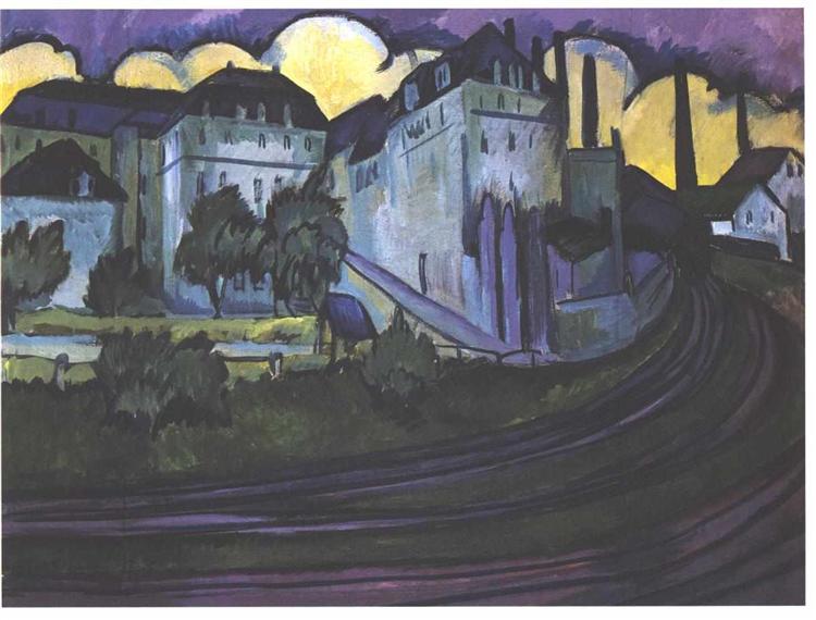 Gateway to the freight depot in Altstadt - Ernst Ludwig Kirchner
