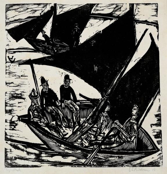 Sailboats at Fehmarn - Ернст Людвіг Кірхнер
