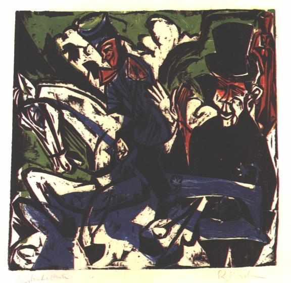 Schlemihls Entcounter with Small Grey Man - Ernst Ludwig Kirchner