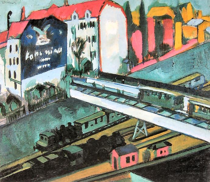 Tram and Rail, 1914 - Ernst Ludwig Kirchner