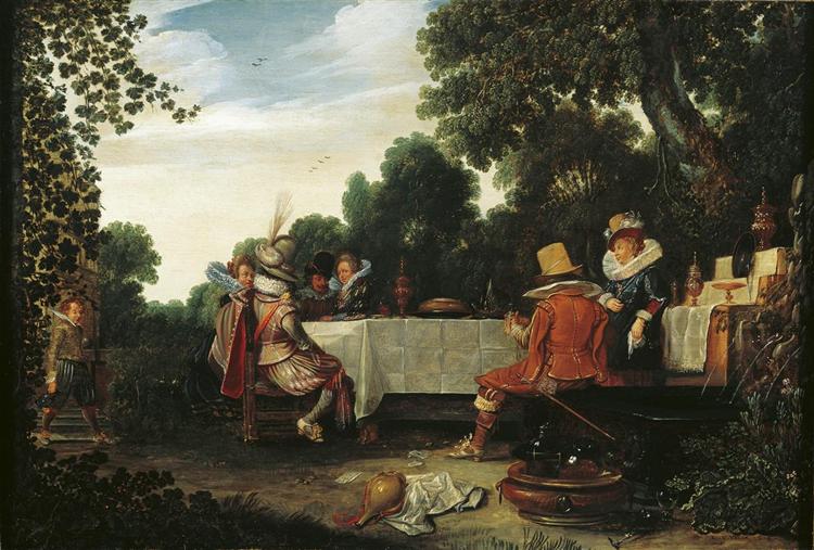 Party in the Garden, 1619 - Esaias van de Velde l'Ancien
