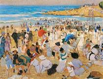 Manly Beach, Summer is Here - Ethel Carrick