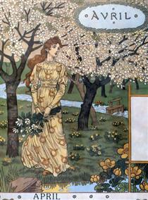 La Belle Jardiniere – April - Eugène Grasset