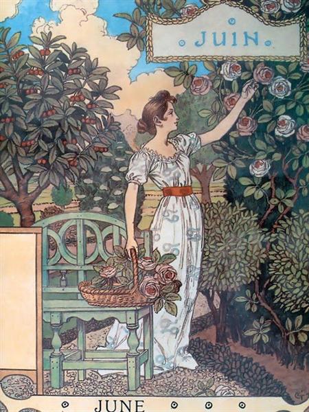 La Belle Jardiniere – June, 1896 - Eugène Grasset - WikiArt.org