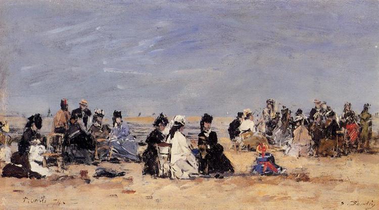 Beach Scene, Trouville - Eugène Boudin