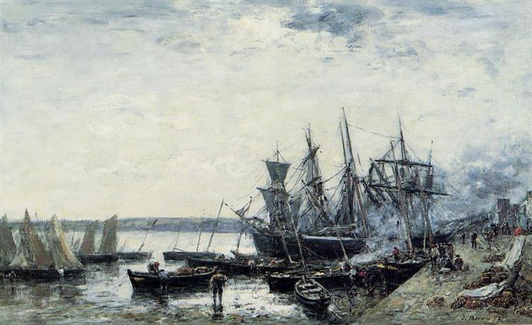 Camaret, the Port, 1872 - Eugene Boudin