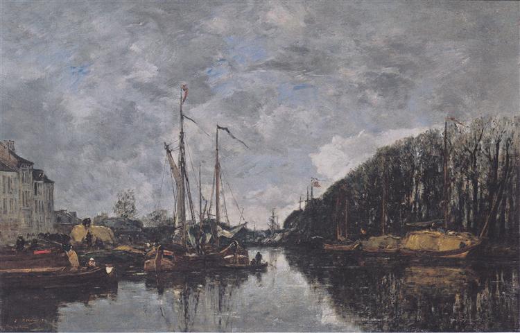 Channel at Allèe Verte in Brussels, 1871 - Eugene Boudin