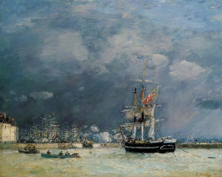 Evening, Le Havre, 1866 - Эжен Буден