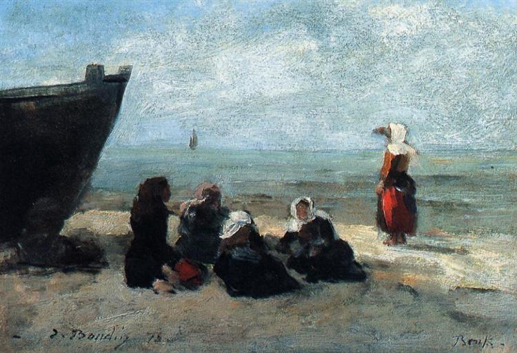 Fisherwives Waiting for the Boats to Return, 1875 - Eugene Boudin