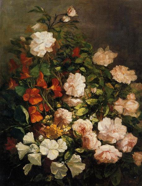 Spray of Flowers, 1858 - Eugène Boudin