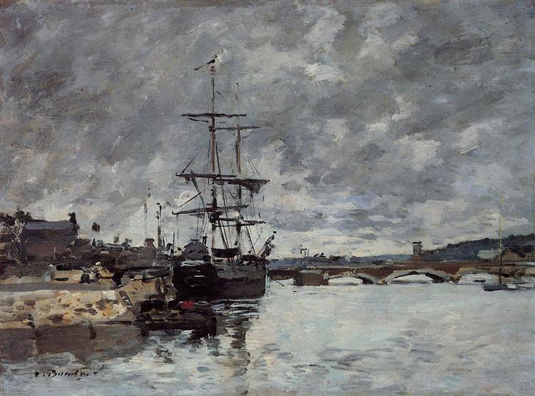 The Bridge over the Toques at Trouville - Эжен Буден
