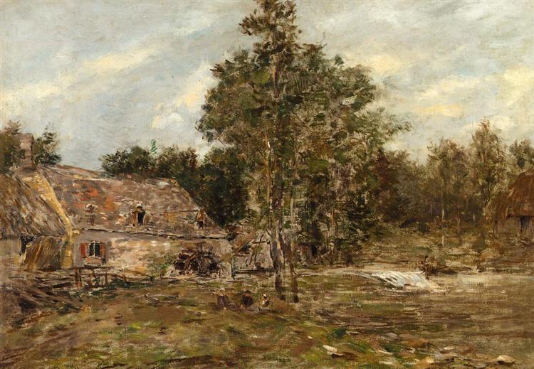 The Mill, Saint-Cenery, c.1891 - Eugène Boudin