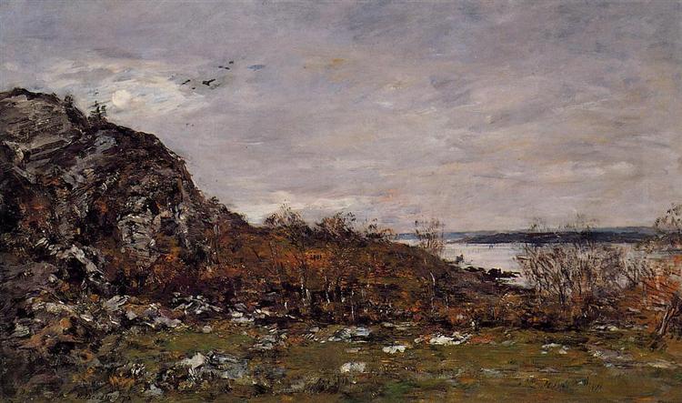 The Mouth of the Elorn in the Area of Brest, 1872 - Eugene Boudin
