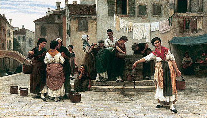 At the Well, 1872 - Eugene de Blaas