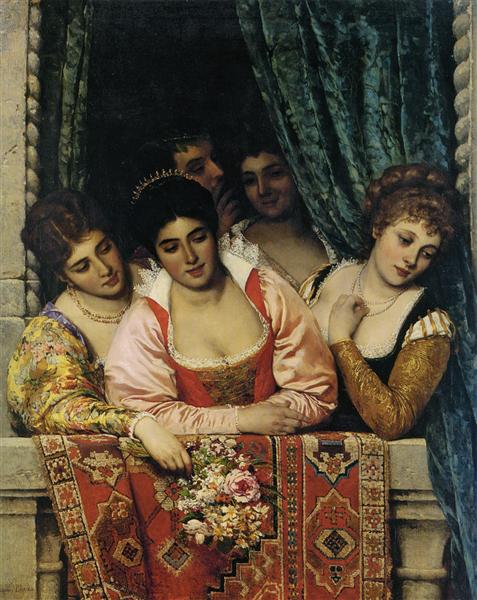 Ladies on a Balcony, 1875 - 尤金·布拉斯
