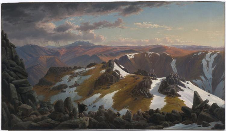 North-east view from the northern top of Mount Kosciusko, 1863 - Ойген фон Герард