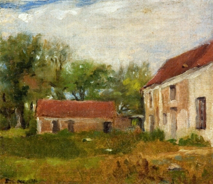 Farm at Rebais, c.1871 - c.1872 - Ева Гонсалес