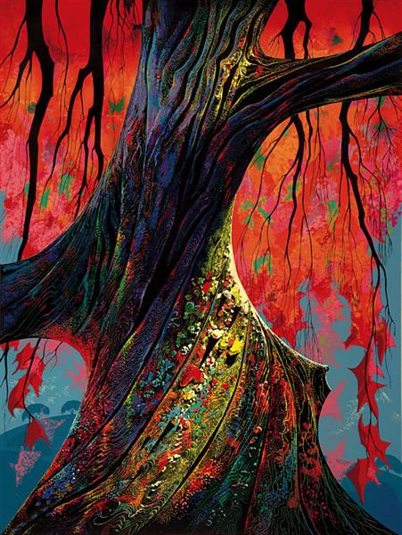 Fire red and gold, 1990 - Eyvind Earle