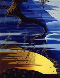 Sea, Cliff and Pine - Eyvind Earle