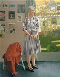 Anne in a Striped Dress - Fairfield Porter