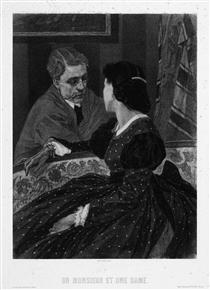 A Gentleman and a Lady (Aurelien Scholl and Marie Colombier) - Фелисьен Ропс