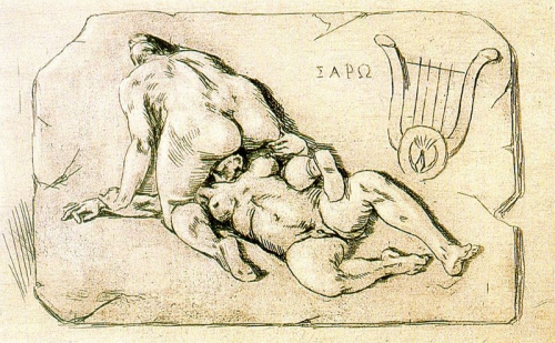 Lesbos, Known as Sappho, c.1890 - Felicien Rops